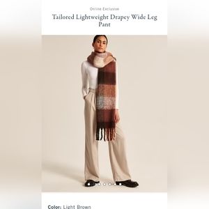 Tailored Lightweight Drapey Wide Leg Pant from Abercrombie and Fitch BRAND NEW